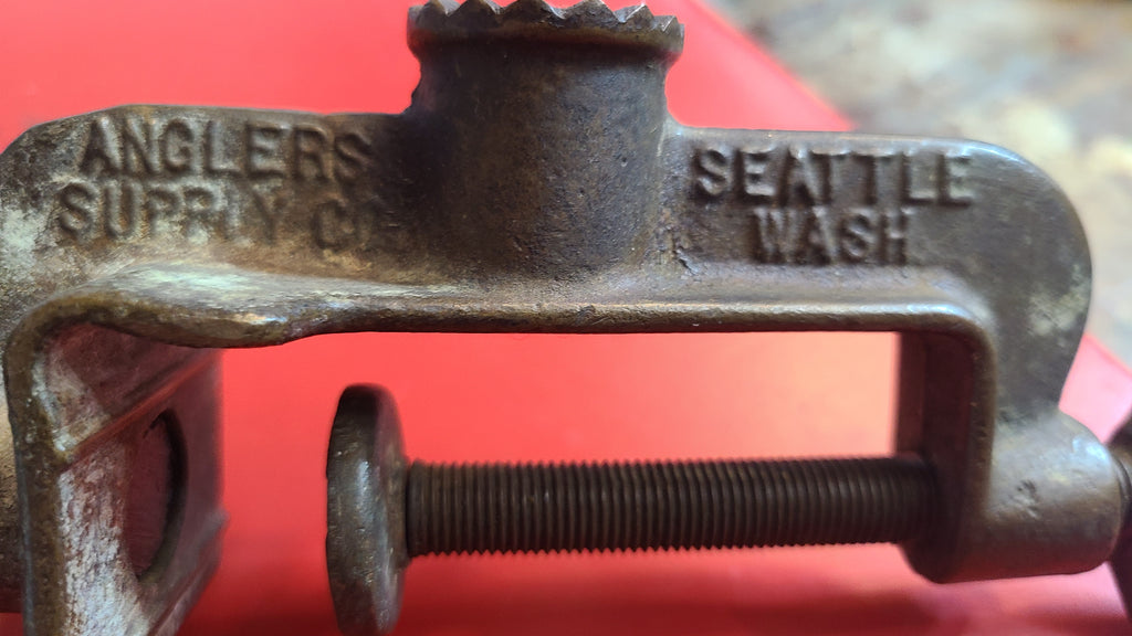 Vintage Seattle made "Lucky Louie " brass fishing rods holders (price Alafair Antiques and Vintage Vintage Seattle made "Lucky Louie " brass fishing rods holders (price Alafair Antiques and Vintage