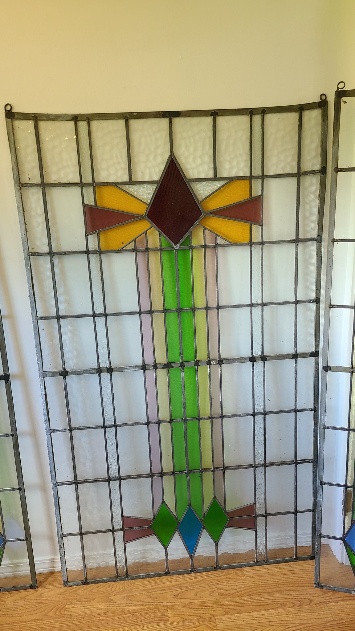 Beautiful antique stained glass windows- 4 panels