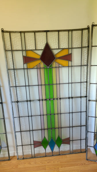 Beautiful antique stained glass windows- 4 panels