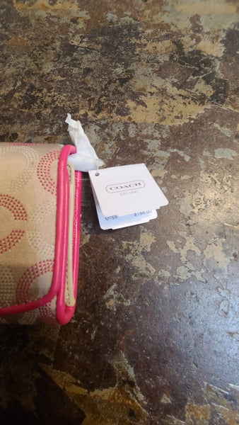 New! Coach Wallet-Ashley Dotted op art trifold