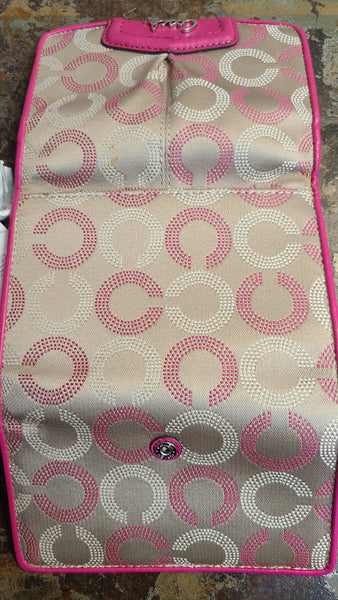New! Coach Wallet-Ashley Dotted op art trifold