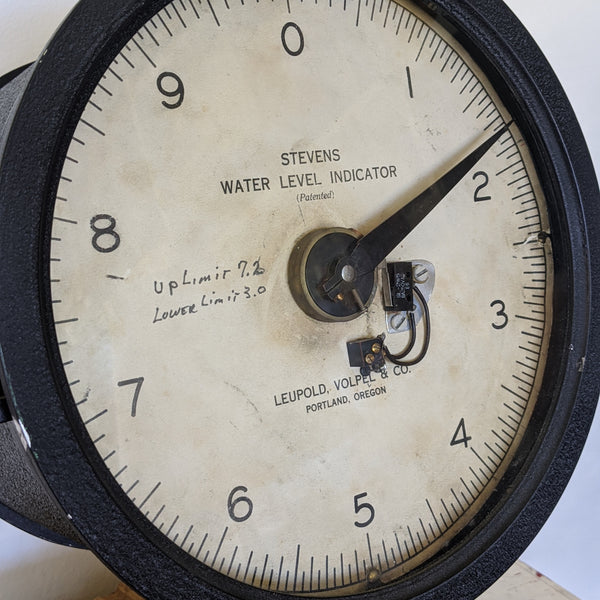 Close up of vintage water level indicator 