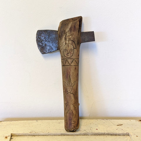 Small hatchet with folk art engravings 