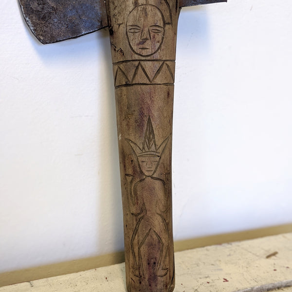 Close up of folk art engravings